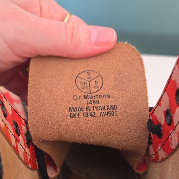 Dr. Martens Women's Floral Boots - Red - Picture 4 of 4